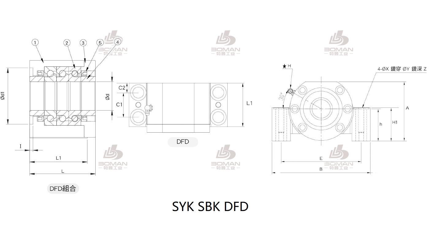 SYK MBCS40-I syk丝杆支撑座3d